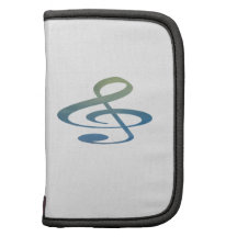 treble clef clouds blue green organizers
