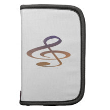 treble clef clouds purple orange organizer