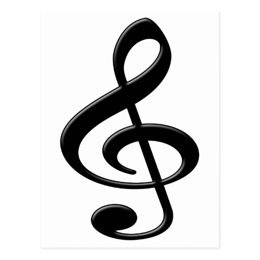 Treble Clef / G Clef Music Symbol Postcard Zazzle
