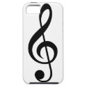 Treble Clef G-Clef Musical Symbol iPhone 5 Cases