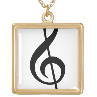 Treble 

Clef G-Clef Musical Symbol Personalized Necklace