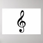 Treble Clef G-Clef Musical Symbol Posters