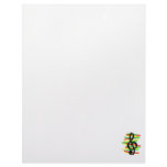 Treble Clef Graphic Black with Red Yellow Green Letterhead Design