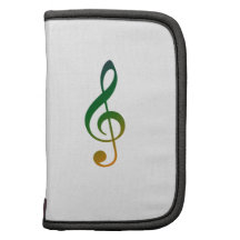Treble clef green orange yellow planners