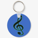 Treble Clef Keychain by thehatch Treble Clef Keychain