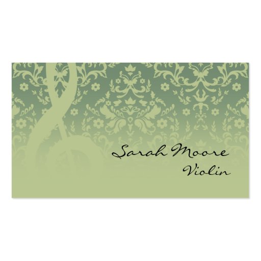 Treble Clef Music Business Card (front side)