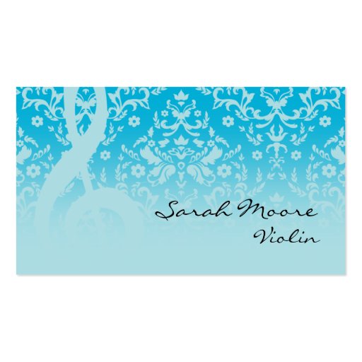 Treble Clef Music Business Card (front side)