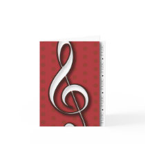 Treble Clef Music Note Card