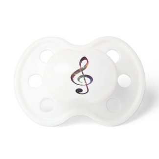 Treble Clef nebula 1 Baby Pacifier