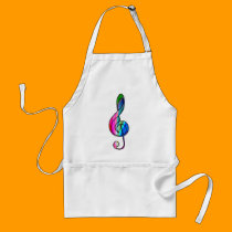 Treble clef note in color_ aprons