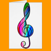 Treble clef note in color_ cards