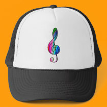 Treble clef note in color_ hats