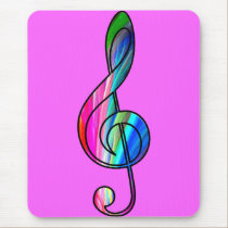 Treble clef note in color_ mousepads