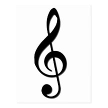 Treble Clef Post Card