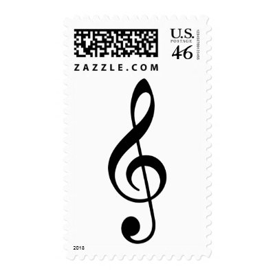 Treble Clef postage