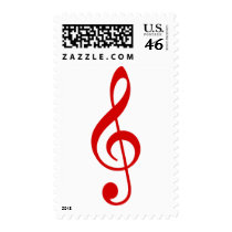 Treble Clef postage by alternateworlds Treble Clef postage
