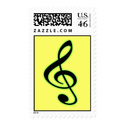 Treble Clef Postage Stamp