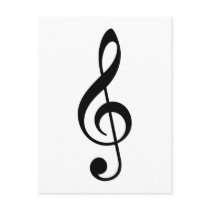 Treble Clef Postcard