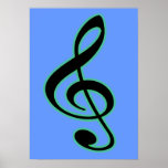 Treble Clef Poster posters