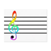 treble clef. rainbow. postcards by chromatosis treble clef. rainbow. postcards