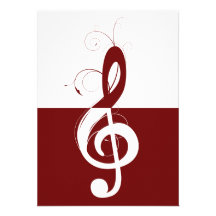 Treble Clef Recital Personalized Invitation