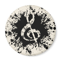 Treble Clef Splat Refrigerator Magnets