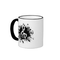 Treble Clef Splat Coffee Mug
