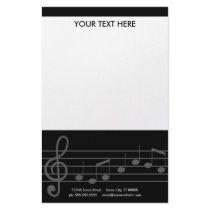 treble clef stationery