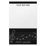 treble clef custom stationery