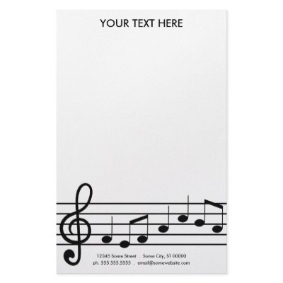 treble clef stationery