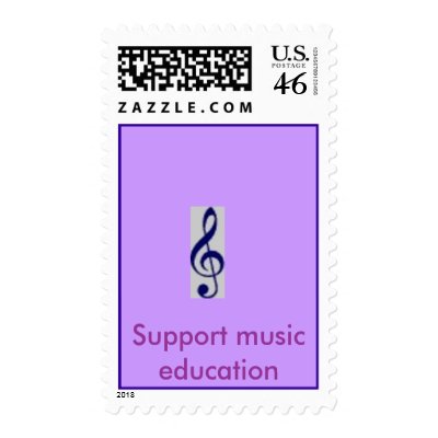 Treble Clef, Support music education Postage