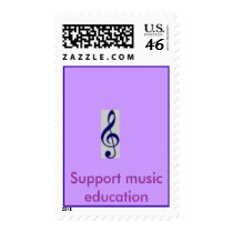 Treble Clef, Support music education postage by cfelguth Treble Clef, Support music education postage