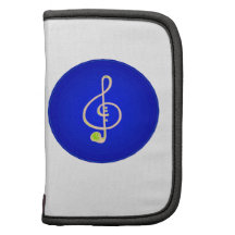 Treble horn clef pink Blue circle Organizer