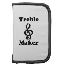 treble maker clef black funny music design organizer