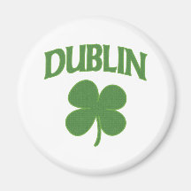 Trébol del irlandés de Dublín Imanes De Nevera