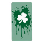 ¡Trébol irlandés Splat! Etiqueta De Envío