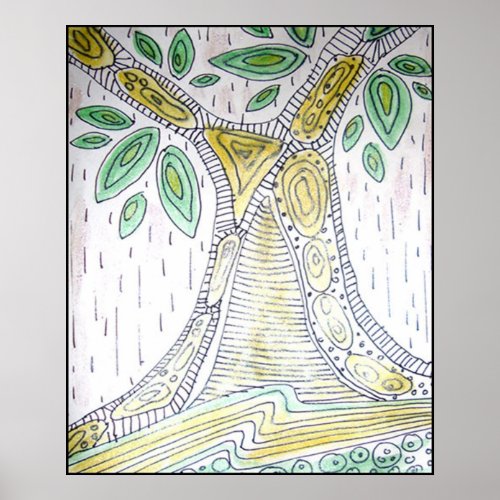 Tree Abstract Artwork Poster