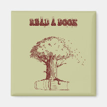 Tree and a book magnet