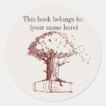 Tree and a book sticker