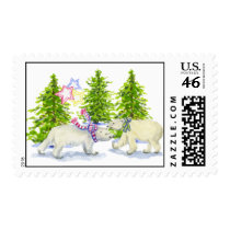 tree and bear stamp, medium size
