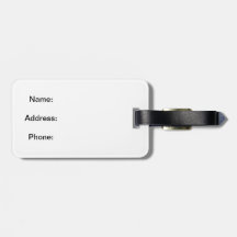 Tree and bird luggage tag