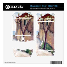 Tree and House by Amedeo Modigliani BlackBerry Pearl 3G Skin
