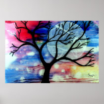 Tree and Ink Tranparent Layers Poster