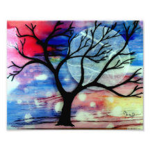 Tree and Ink Transparent Layers Art Photo