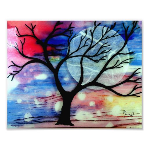 Tree and Ink Transparent Layers Art Photo