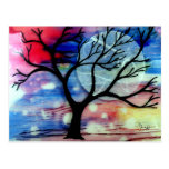 Tree and Ink Transparent Layers Postcards