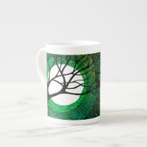 Tree and Moon - Green mugs