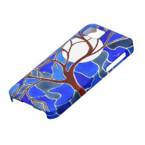Tree and Moon on Canvas - Blue casemate cases