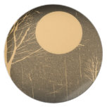Tree and Moon Vintage 3 - Plate