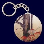 Tree and Mushrooms keychains